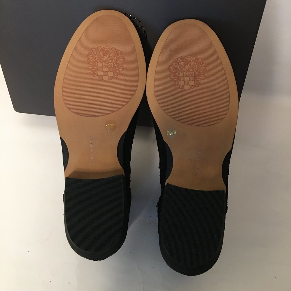 Vince Camuto Black Buckle Suede Booties Sz 8.5 - Picture 4 of 6